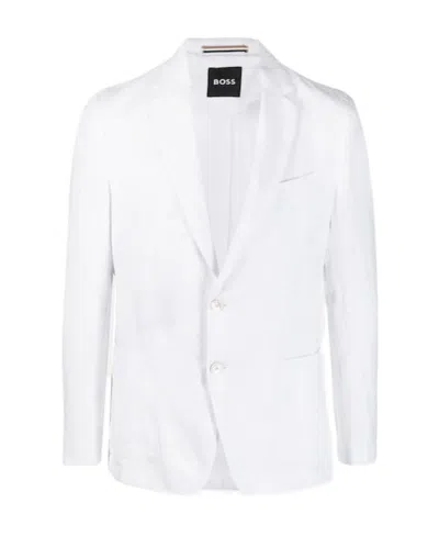 Hugo Boss Single-breasted Blazer In White