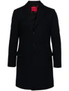 Hugo Boss Single-breasted Coat In Blue
