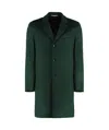 Hugo Boss Single-breasted Coat In Green