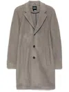 Shop Hugo Boss Single-breasted Coat In Neutrals