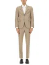 Hugo Boss Single Button Suit With Chest And Flap Pockets In White