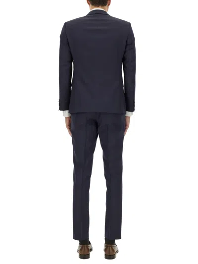 Hugo Boss Single-breasted Dress In Blue