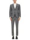 Hugo Boss Boss Single-breasted Dress In Grey