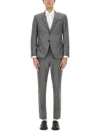 Hugo Boss Boss Single-breasted Dress In Grey