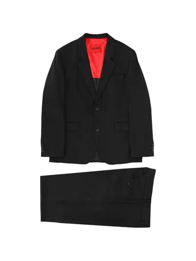 Hugo Boss Single-breasted Extra-slim-fit Suit Suit In Black