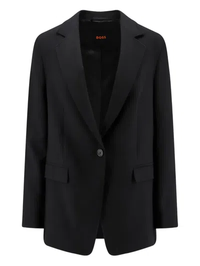 HUGO BOSS SINGLE-BREASTED FLAP-POCKET BLAZER