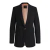 Hugo Boss Single-breasted Jacket In Stretch Fabric In Black