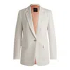 Hugo Boss Single-breasted Jacket In Stretch Fabric In White