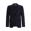 Hugo Boss Single-breasted Jacket In Virgin-wool Serge In Blue