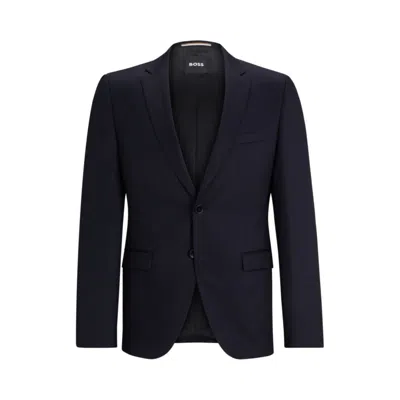 HUGO BOSS SINGLE-BREASTED JACKET IN VIRGIN-WOOL SERGE