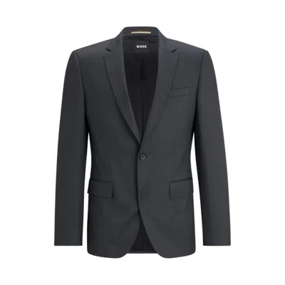 HUGO BOSS SINGLE-BREASTED JACKET IN VIRGIN-WOOL SERGE
