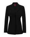 Hugo Boss Regular-fit Jacket In Super-stretch Material In Black