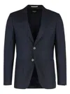 Hugo Boss Boss Single-breasted Two-button Jacket In Blue
