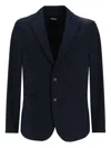 Hugo Boss Notched-lapels Single-breasted Blazer In Blue
