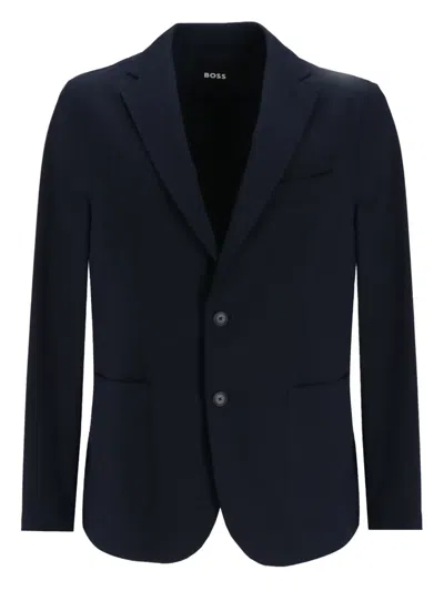 HUGO BOSS SINGLE-BREASTED PATCH-POCKET BLAZER