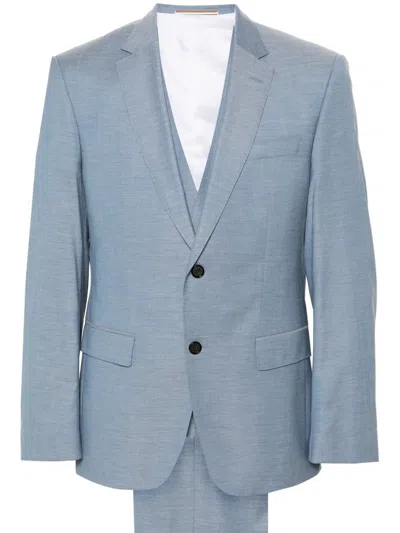 Hugo Boss Single-breasted Slim-fit Suit In Blue