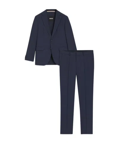 Hugo Boss Single-breasted Suit In Blue