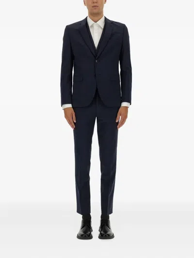 Hugo Boss Single-breasted Suit In Blue