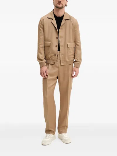 Hugo Boss Single-breasted Suit In Brown