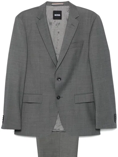 Hugo Boss Single-breasted Suit In Grey