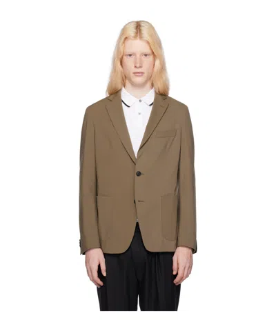 Hugo Boss Single-breasted Suit Jacket In Brown