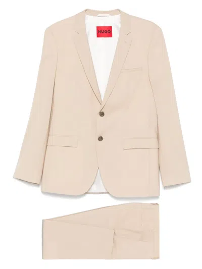 Hugo Boss Single-breasted Suit In Neutrals