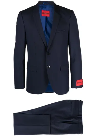 Hugo Boss Single-breasted Suit Set In Blue
