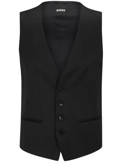 HUGO BOSS SINGLE-BREASTED TAILORED WAISTCOAT
