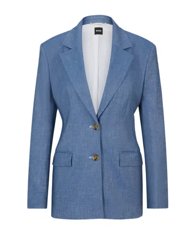 HUGO BOSS SINGLE-BREASTED TWILL BLAZER
