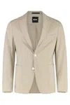 Hugo Boss Boss Single-breasted Two-button Jacket In Neutral