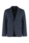 Hugo Boss Boss Single-breasted Two-button Jacket In Blue