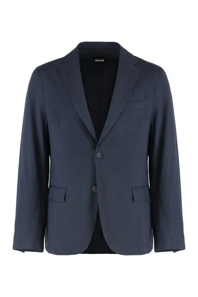 HUGO BOSS SINGLE-BREASTED TWO-BUTTON JACKET
