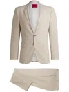 Hugo Boss Extra-slim-fit Suit In A Melange Wool Blend In 中性色