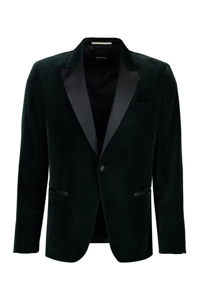 HUGO BOSS SINGLE-BREASTED VELVET JACKET