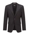 Hugo Boss Boss Notched Lapel Padded Shoulder Jacket With Eyelet Design