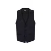 Hugo Boss Single-breasted Waistcoat In Virgin-wool Serge In Blue