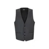 HUGO BOSS SINGLE-BREASTED WAISTCOAT IN VIRGIN-WOOL SERGE