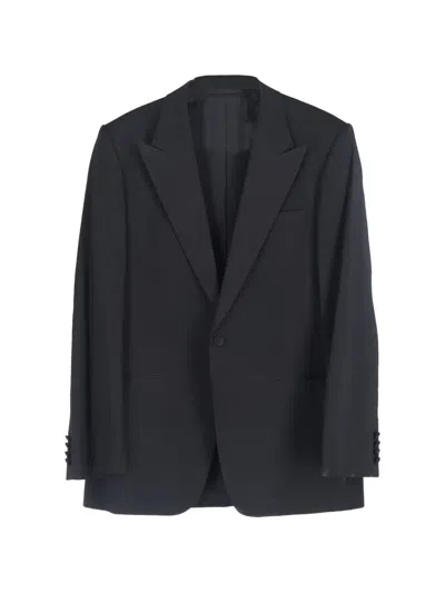 Pre-owned Hugo Boss Single-breasted Wool Suit In Black