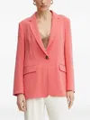 Hugo Boss Single-button Notched-lapel Blazer In Pink
