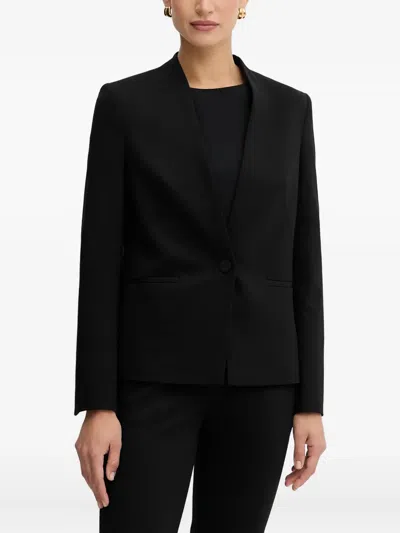 Hugo Boss Single-button Pocketed Blazer In Black