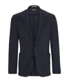 Hugo Boss Structured Formal Jacket In Blue
