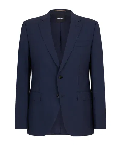 Hugo Boss Single-breasted Blazer In Blue