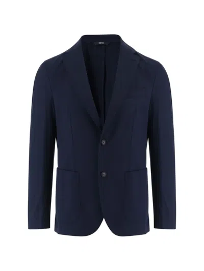 Hugo Boss Single-breasted Blazer In Black