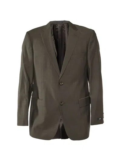 Pre-owned Hugo Boss Single-breasted Blazer In Brown