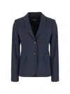 Hugo Boss Single-breasted Jacket In Blue