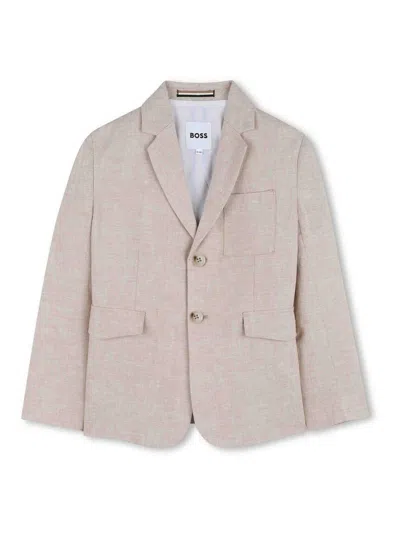 Hugo Boss Kids' Single-breasted Jacket In Neutral