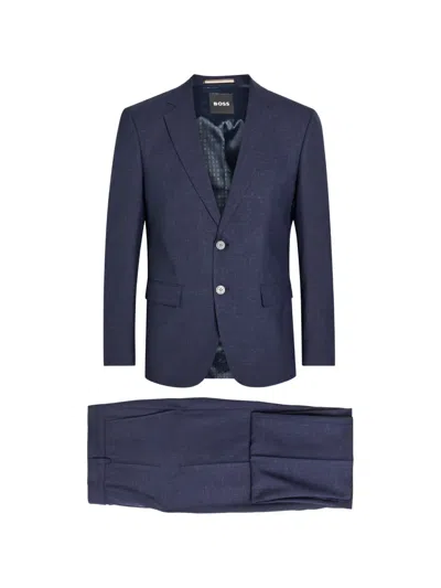 Hugo Boss Single-breasted Suit In Blue