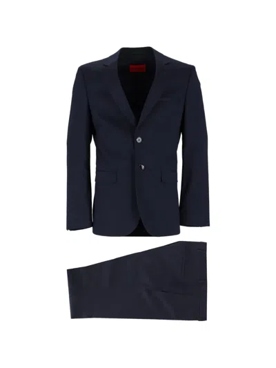 Hugo Boss Single-breasted Suit In Black