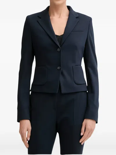 Hugo Boss Single-breasted Tailored Jacket In Blue