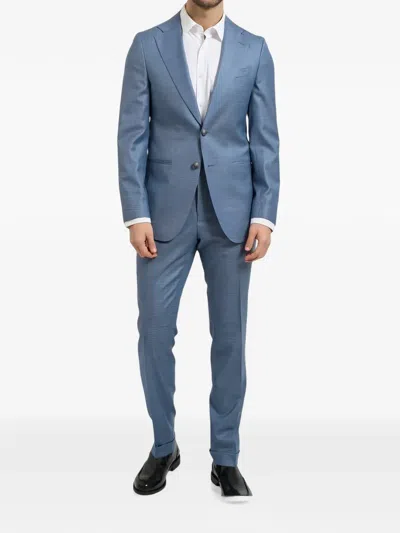 Hugo Boss Single-breasted Two-piece Suit In Blue